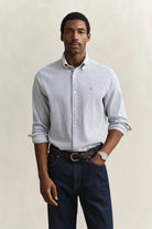 GANT Vintage Blue Reg Seersucker Stripe Shirt #Colour_Vintage Blue