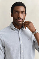GANT Vintage Blue Reg Seersucker Stripe Shirt #Colour_Vintage Blue