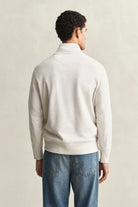 GANT Seed Melange Light Sacker Half Zip #Colour_Seed Melange