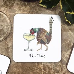At Home in the Country Coaster - Fizz Time Pheasant