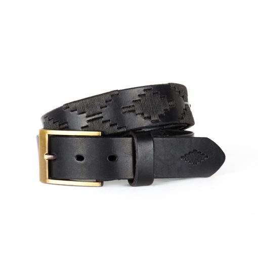 Pampeano Coloured Leather Polo Belt - Carbon