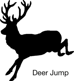 Deer jump doorstop