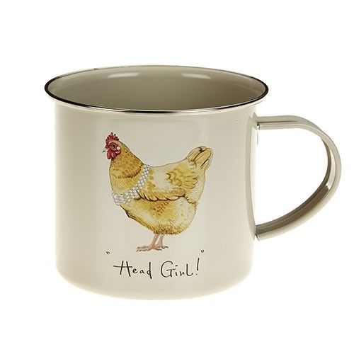 Head Girl hen tin mug