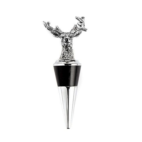 At Home In The Country Bottle Stopper - Stags Head