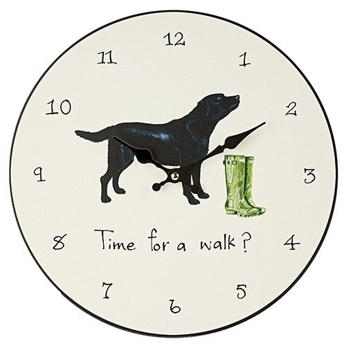 Time for a walk wall clock
