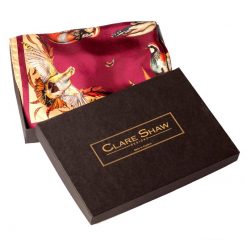 Clare Haggas Best in Show Silk Scarf - Mulberry / Gold