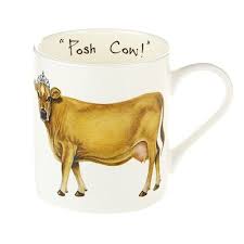 At Home In The Country Fine Bone China Mug - Posh Cow