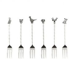 At Home In The Country Set of 6 Forks -Animals