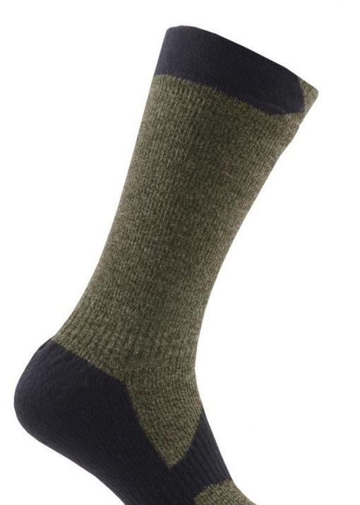 Sealskinz Walking Thin Mid Length - Olive/Charcoal