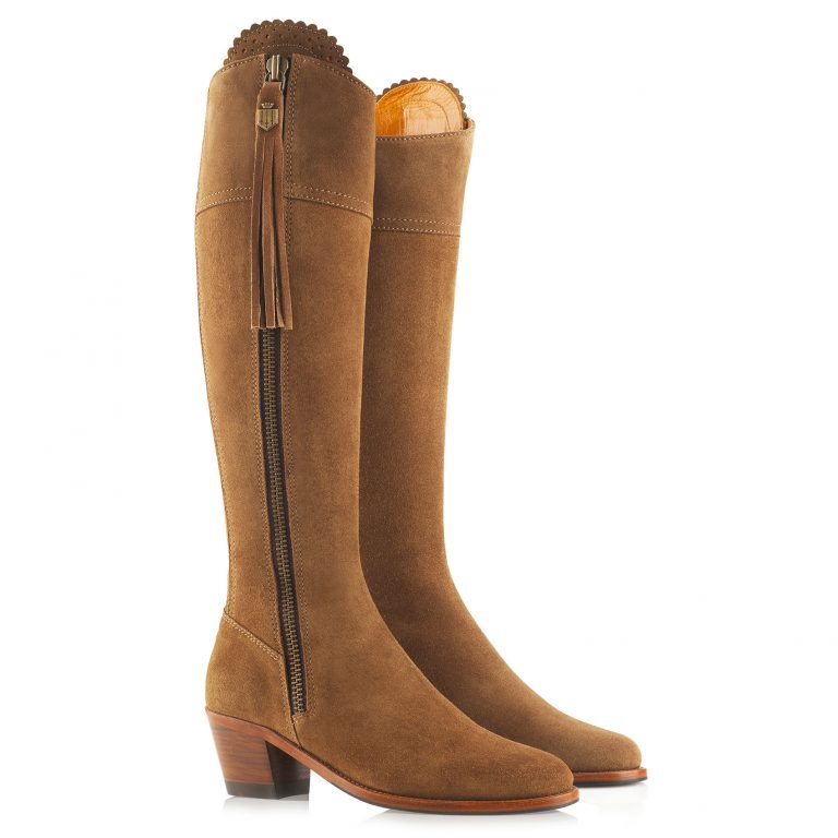 the regina tan suede boot