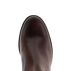 regina boot heel mahogany leather 4