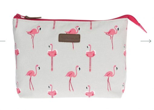 Sophie Allport Canvas Wash Bag - Flamingo