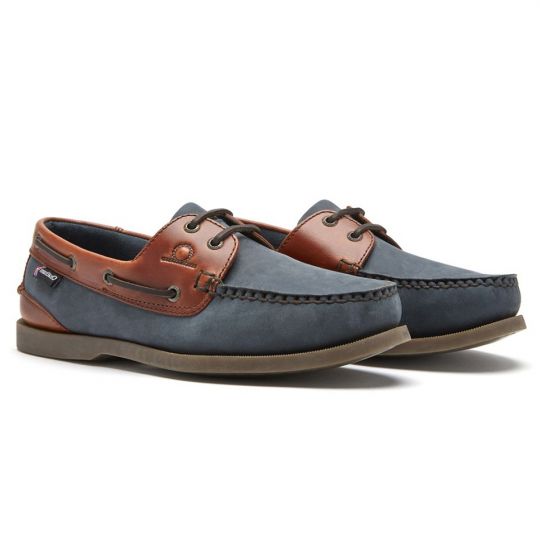 Chatham Bermuda II G2 Leather Boat Shoes - Navy / Seahorse - Ruffords ...