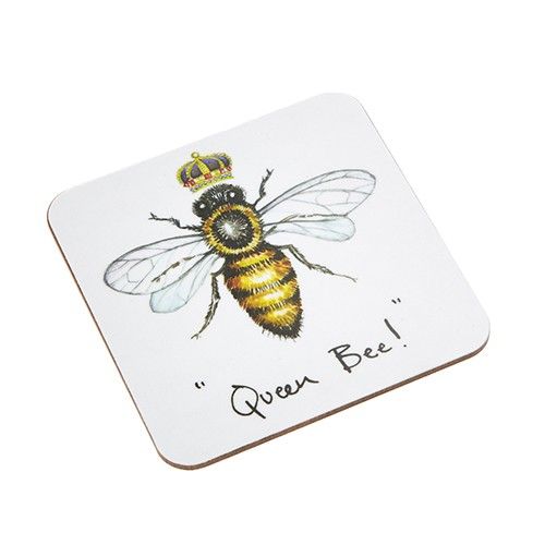 At Home In The Country Coaster - Queen Bee With Crown