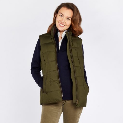 Dubarry Spiddal Quilted Gilet - Olive - Ruffords Country Store