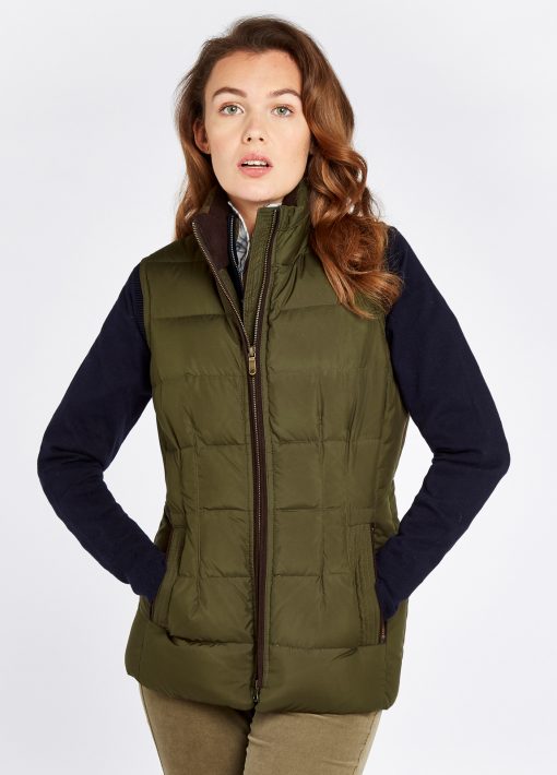 Dubarry Spiddal Quilted Gilet - Olive