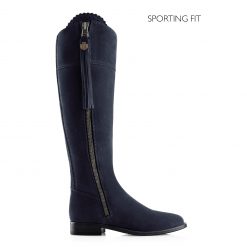 Fairfax & Favor The Regina Suede Boot Sporting Fit - Navy