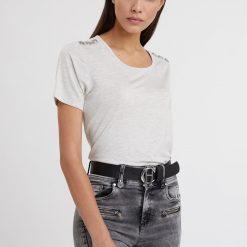Holland Cooper Relax Fit Crew Neck Tee - Ice Marl