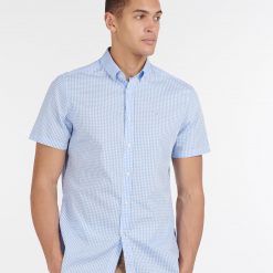 Barbour Gingham 27 Tailored Shirt - Sky Blue