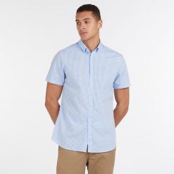Barbour Gingham 27 Tailored Shirt - Sky Blue