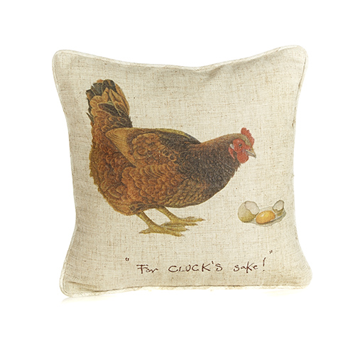 At Home In The Country Cushion - For Clucks Sake!