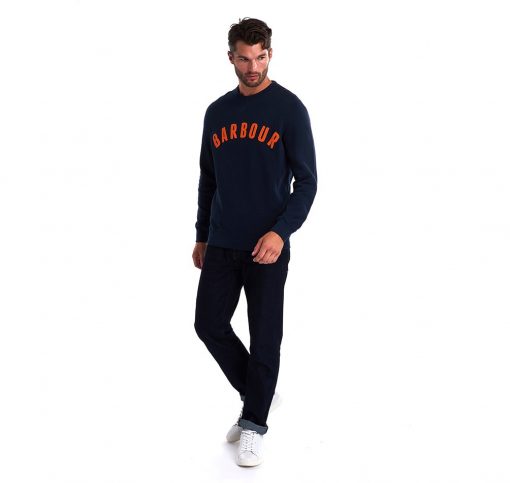 Barbour prep logo on sale crew neck sweater