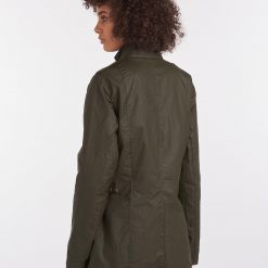 Barbour Lightweight Defence Waxed Cotton Jacket - Olive