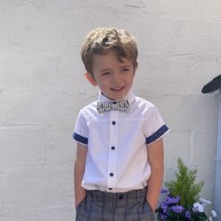 Little Lord & Lady Piper Shirt & Bow Tie - White