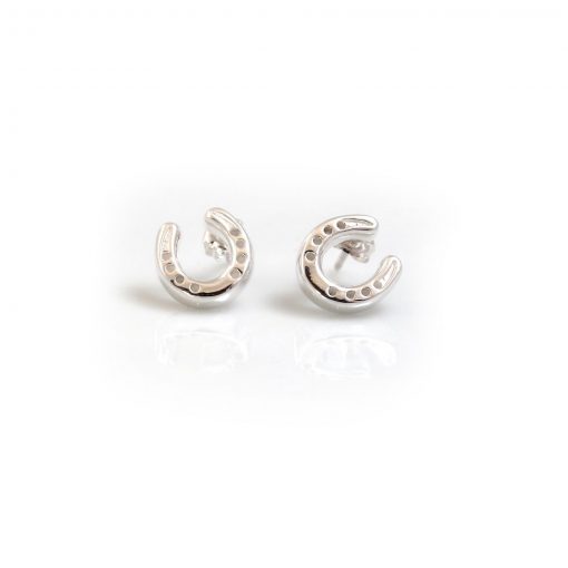 Sterling Silver Horseshoe Studs