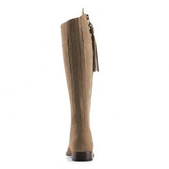 The Regina Suede Boot - Taupe