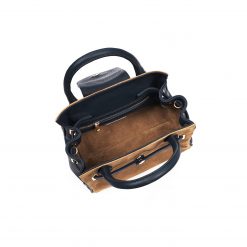 The Mini Windsor Handbag - Tan & Navy