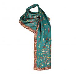 Birds Of A Feather Classic Silk Scarf - Teal