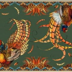 Heads or Tails Narrow Silk Scarf - Khaki