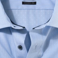 Luxor Modern Fit Business Shirt - Blue Stripe