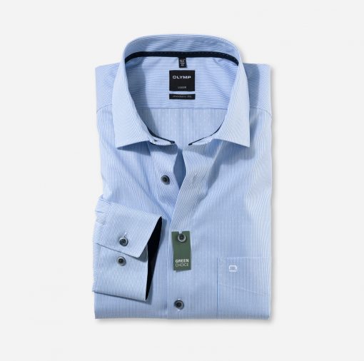 Luxor Modern Fit Business Shirt - Blue Stripe