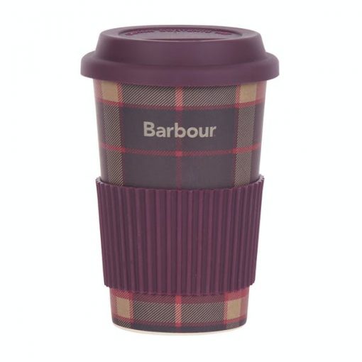 Barbour Tartan Travel Mug - Winter Red