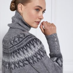 Fairisle Knit - Soft Grey