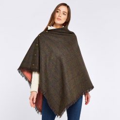 Hazelwood Tweed Poncho - Hemlock
