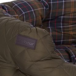 Quilted Dog Bed - Olive