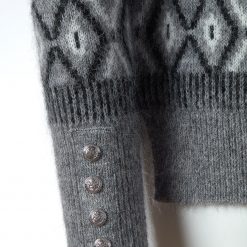 Fairisle Knit - Soft Grey