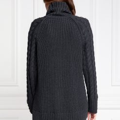 Greenwich Cable Knit - Dark Grey Marl