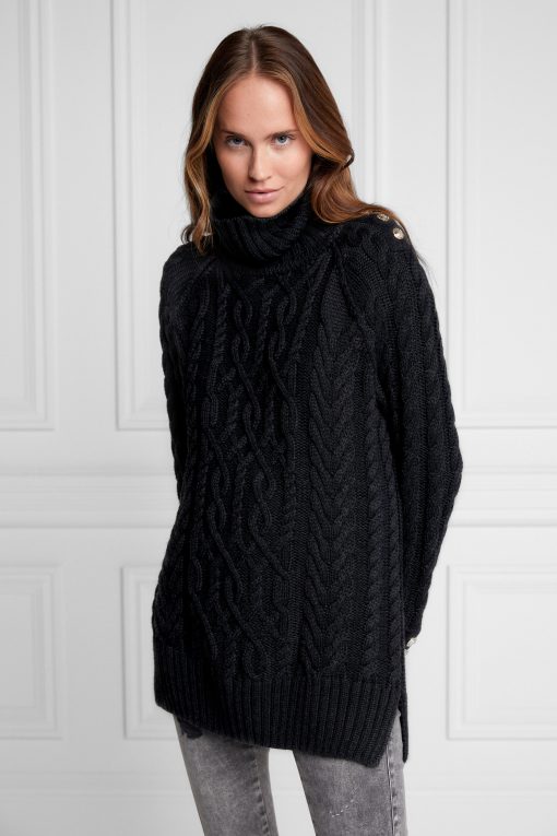 Greenwich Cable Knit - Black