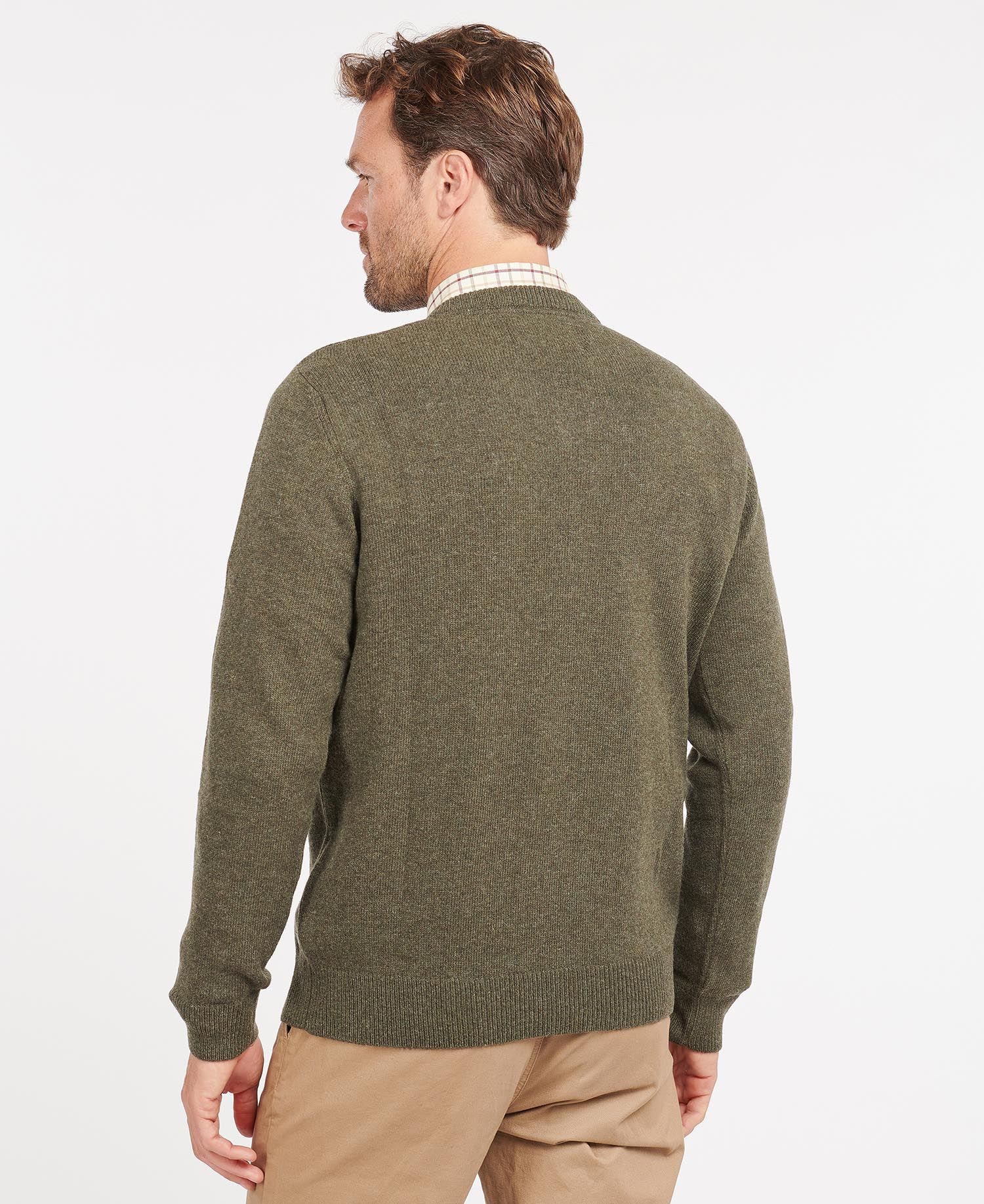 Nelson Essential V Neck Jumper - Seaweed - Ruffords Country Store
