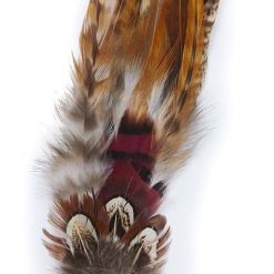 Feather Brooch -  Gamebird Feathers (Gold Pin)