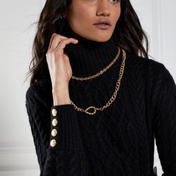 Windsor Cable Midi Dress - Black