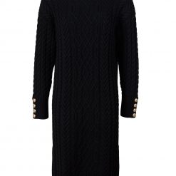 Windsor Cable Midi Dress - Black