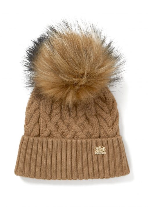 Windsor Bobble Hat - Camel Marl