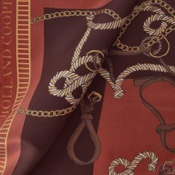 Regal Horse Silk Scarf - Caramel