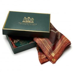 Regal Horse Silk Scarf - Caramel