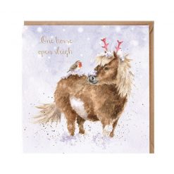 'One Horse Open Sleigh' Christmas Card